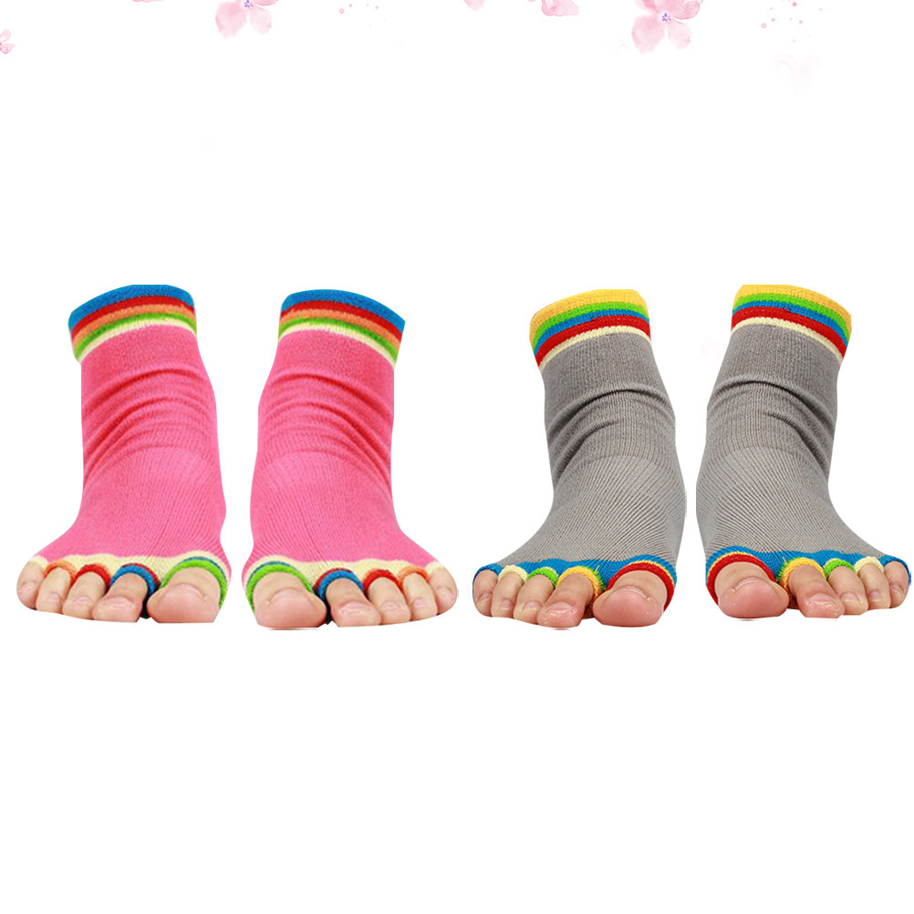 Grip Sock Yoga - 2Pair Anti-Slip Yoga Socks Premium Silicone