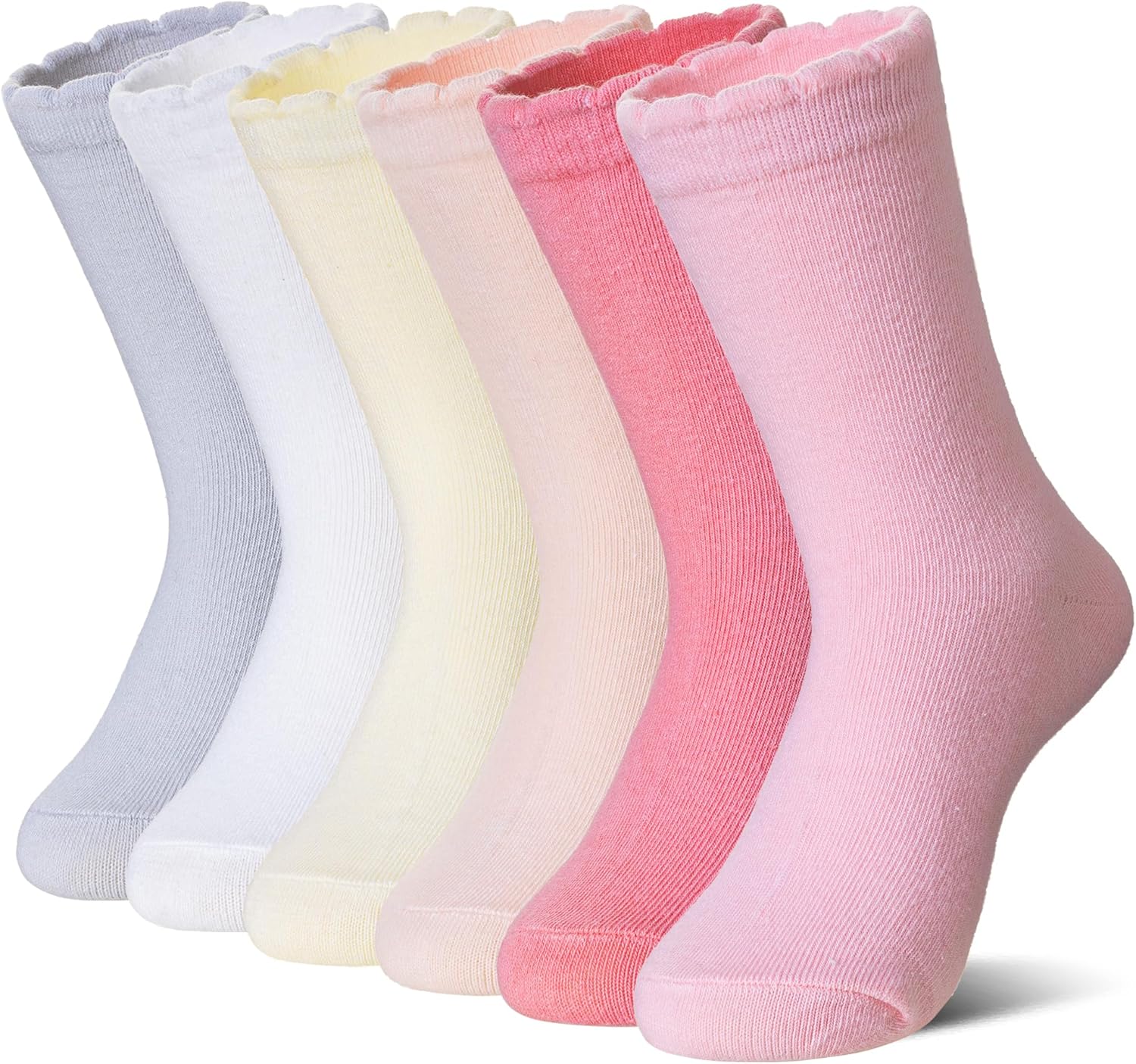 Silk Sock Bamboo - Girls Ruffle Crew Socks Little Kids