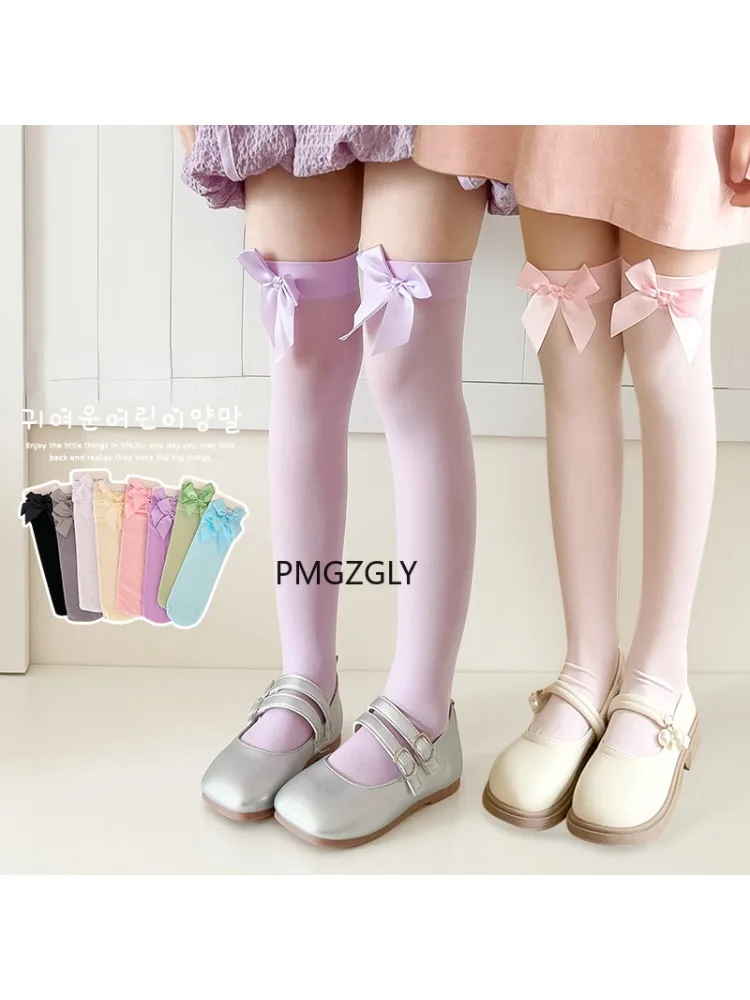 Girls Stockings * Pink Bow Kne - مراجعة Thigh High Sock Stay Up وسعره