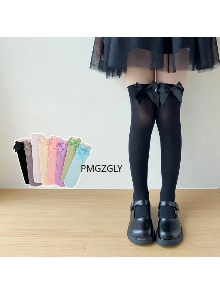 Girls Stockings * Pink Bow Kne - مراجعة Thigh High Sock Stay Up وسعره