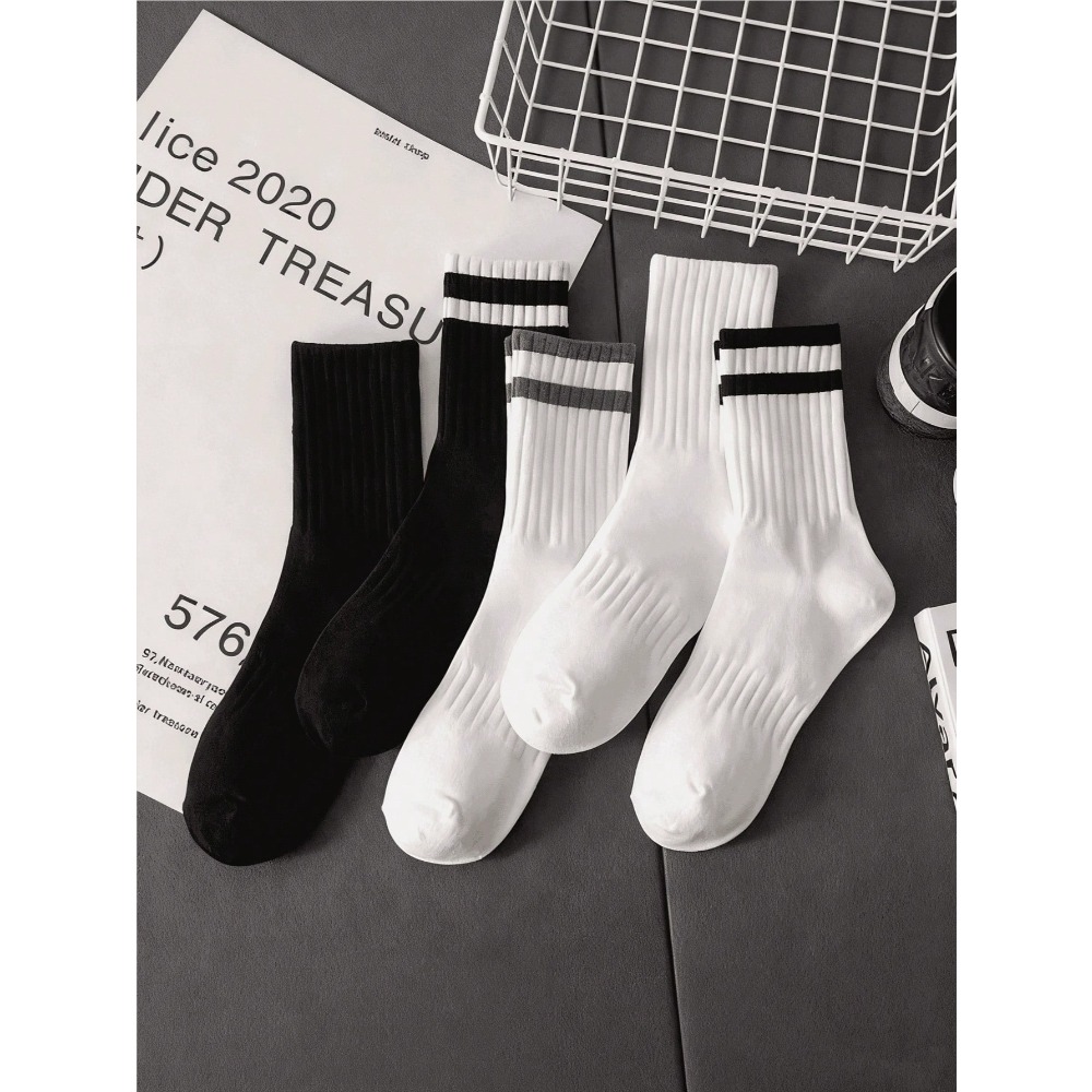 5-Pack Men's Striped Crew Sock - مراجعة Cotton Crew Sock Pack وسعره