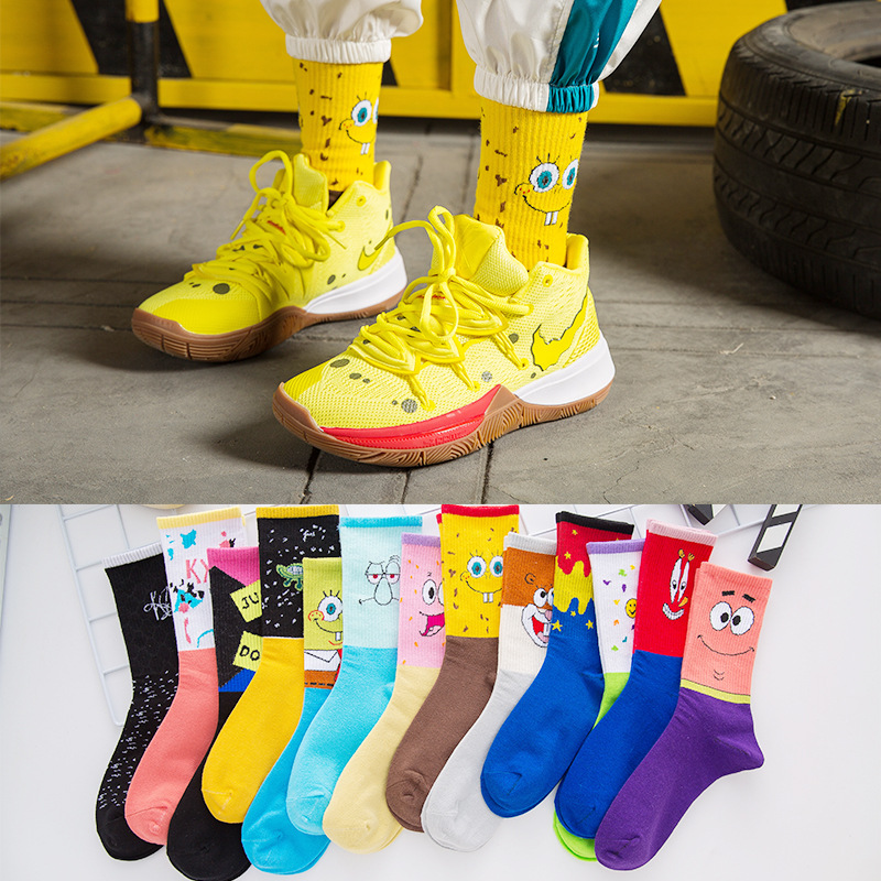 SpongeBob Squidward Cartoon Co - مراجعة Knee High Sock Women وسعره