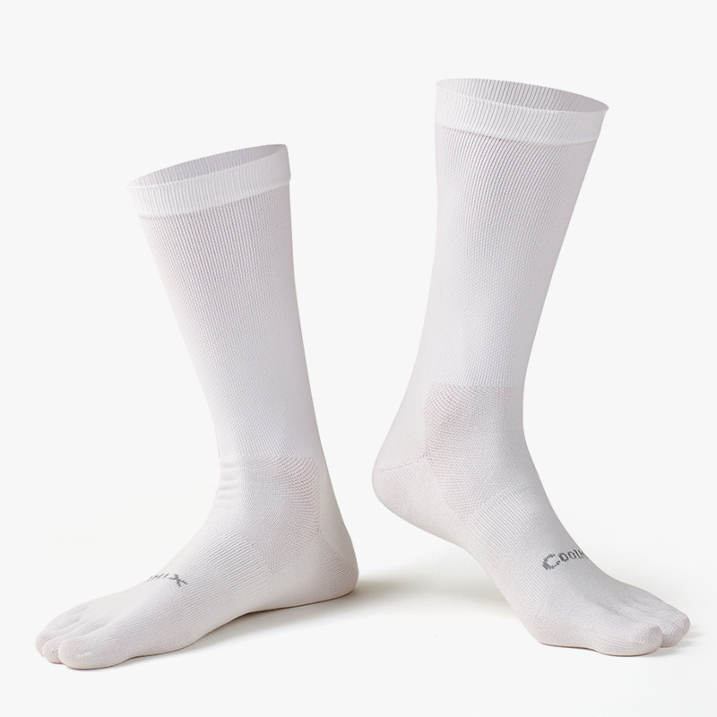 1/5 Pairs Men's High Crew Five - مراجعة Toe Sock Split وسعره