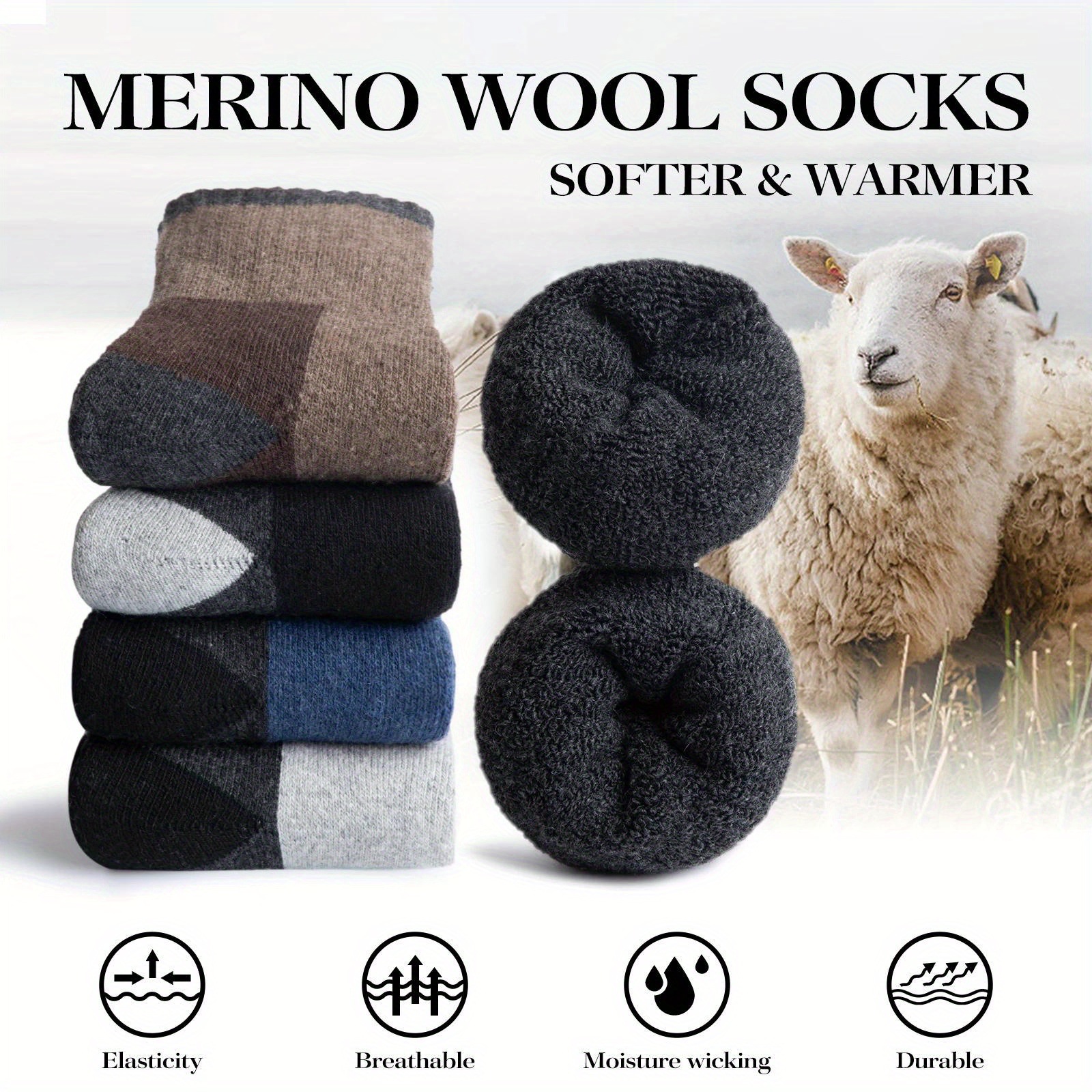Winter Merino Wool Socks Thick - مراجعة Wool Hiking Sock وسعره