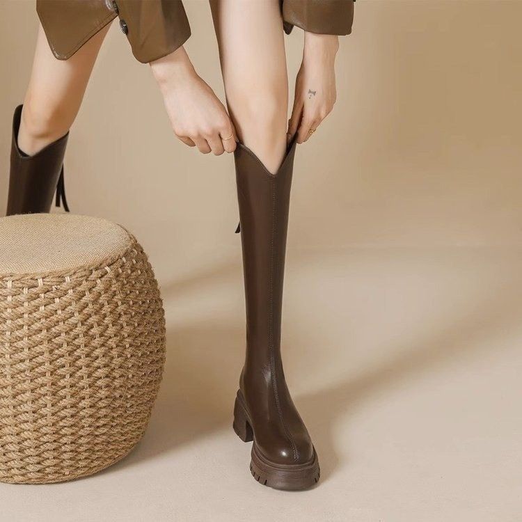 Long boots 2025 autumn new ite - مراجعة Knee High Sock Women وسعره