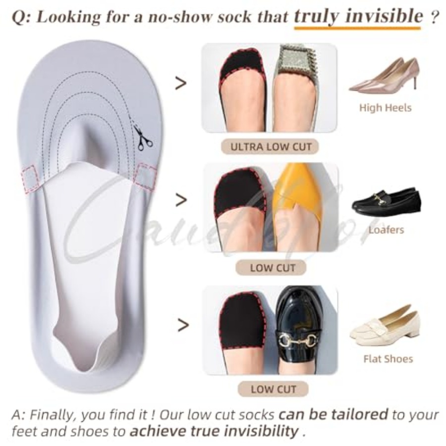 Caudblor Thin No Show Socks Wo - مراجعة Invisibility Sock Loafer وسعره
