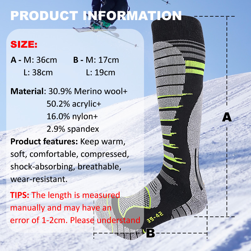 Merino Wool Ski Socks Cold Wea - مراجعة Thermal Sock Winter وسعره