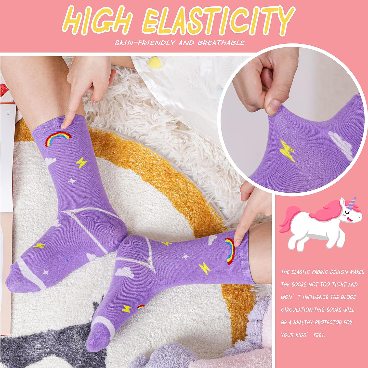 Unicorn Socks Gifts for Girls  - مراجعة Silk Sock Bamboo وسعره