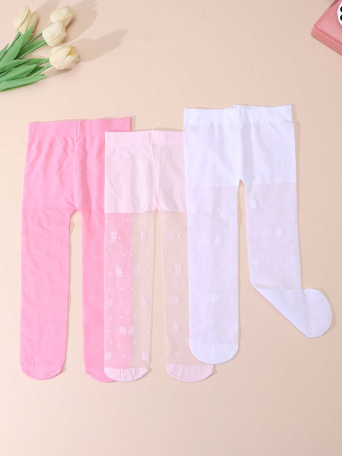 3Pack Girls Rabbit Print Tight - مراجعة Tights Pantyhose Sheer وسعره
