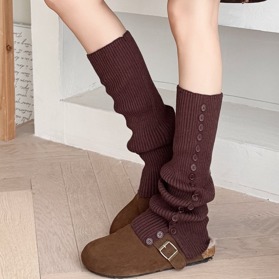 ​New Women's Button Detail Slo - مراجعة Boot Sock Slouchy وسعره