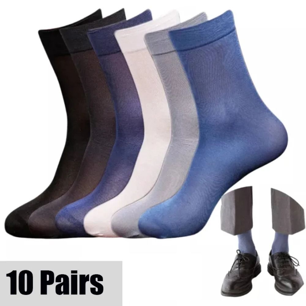 10pairs Casual Breathable Men  - مراجعة Silk Sock Bamboo وسعره