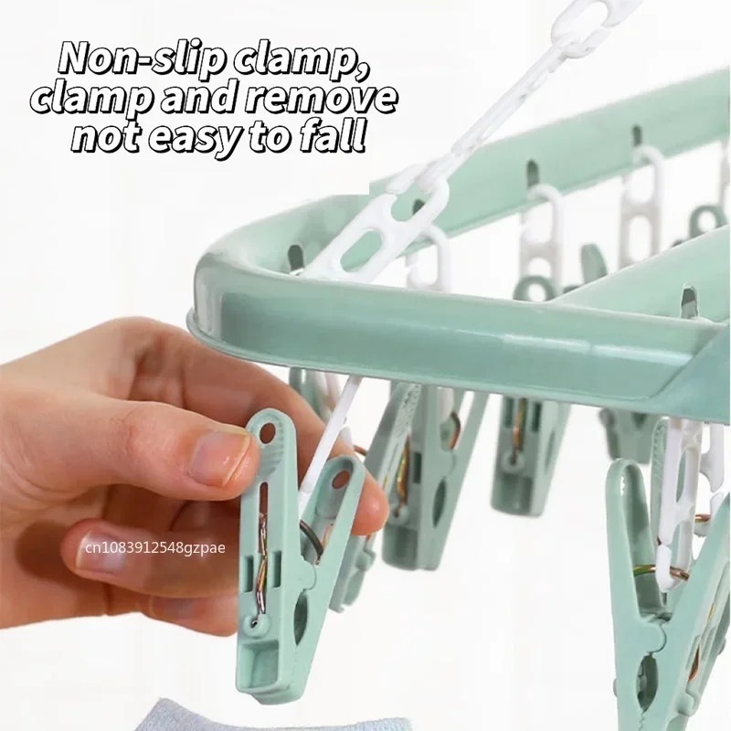 32 Clips Folding Clothes Dryer - مراجعة Sock Organizer Tray وسعره