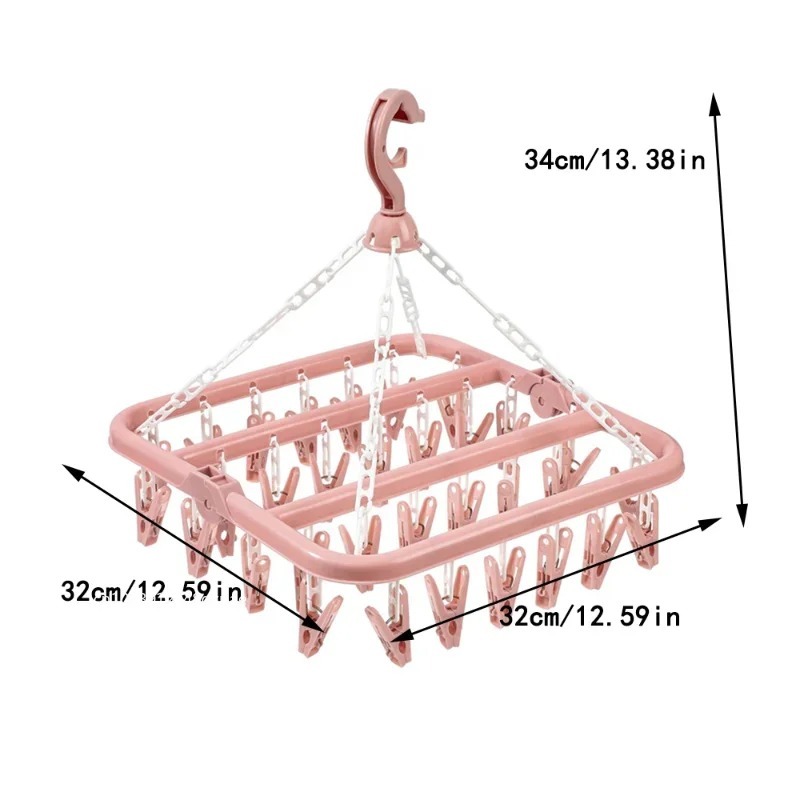 32 Clips Folding Clothes Dryer - مراجعة Sock Organizer Tray وسعره