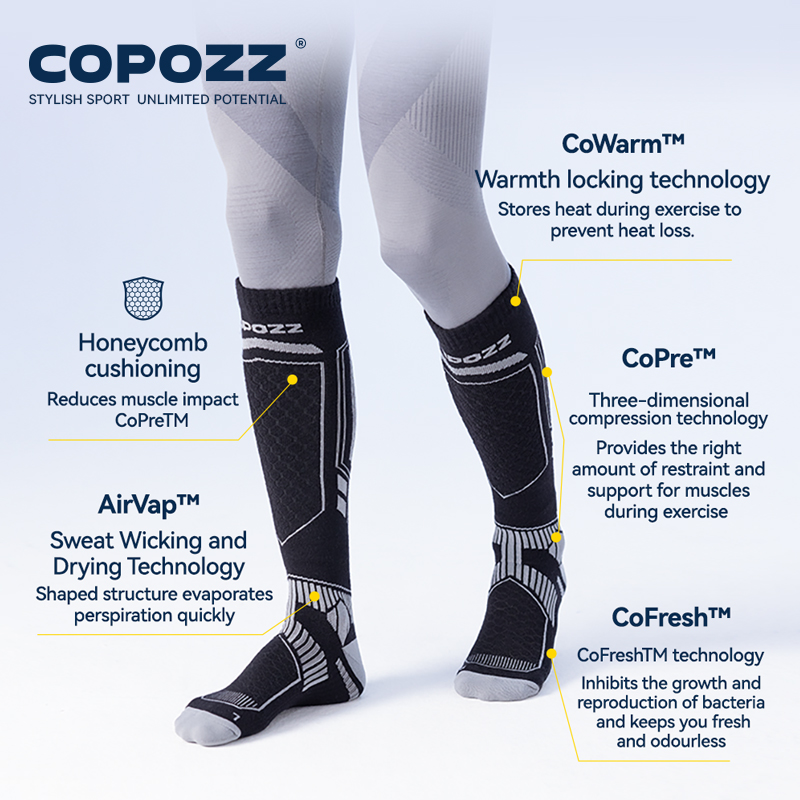 COPOZZ Merino Wool Winter Ski  - مراجعة Thermal Sock Winter وسعره
