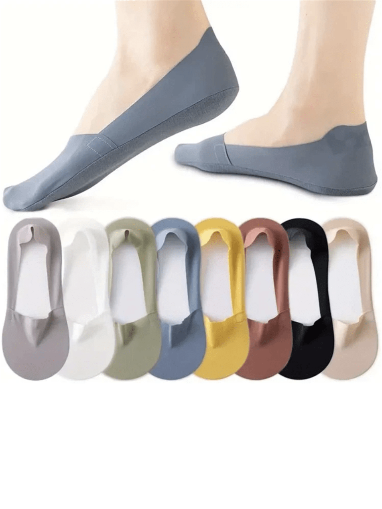 5 Pairs Women Thin Silky Invis - مراجعة No Show Sock Women وسعره