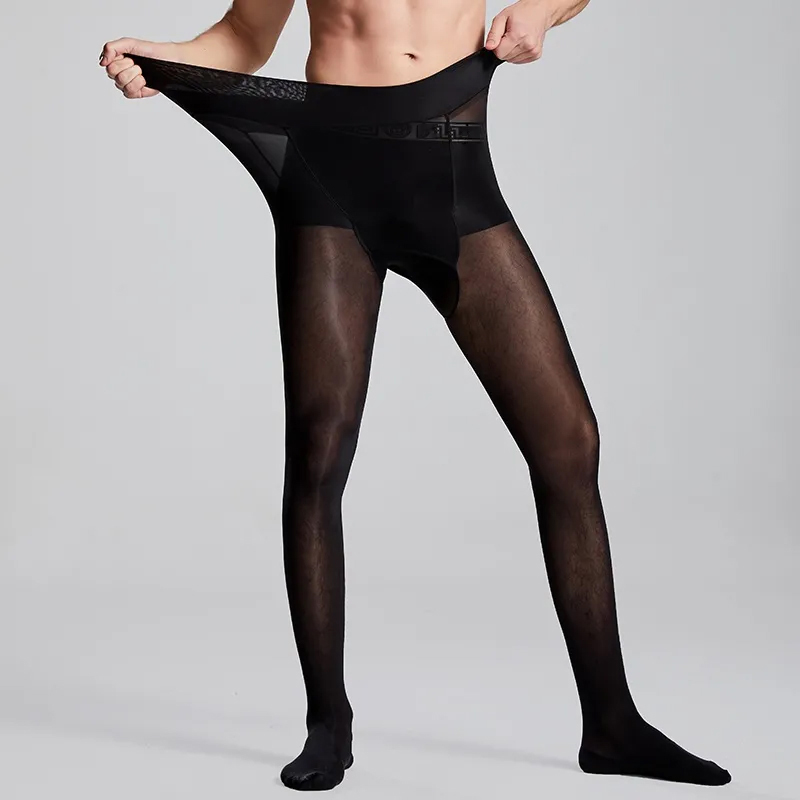 Plus Size Men Sexy Sheer Black - مراجعة Tights Pantyhose Sheer وسعره