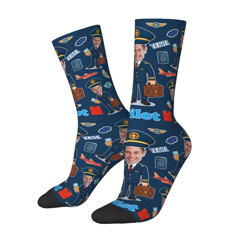 Novelty Men's Funny Pilot Cust - مراجعة Dress Sock Men وسعره