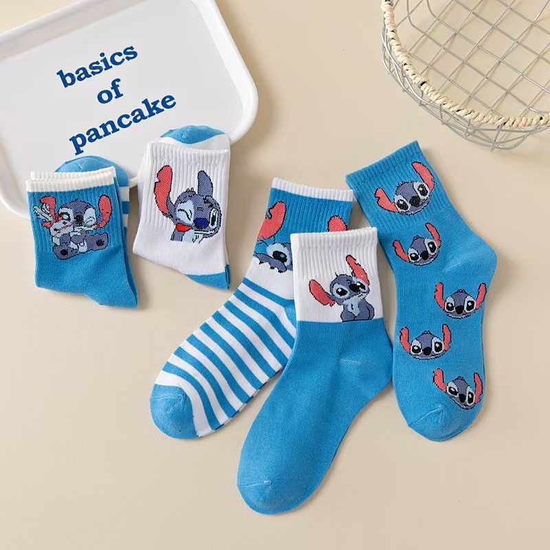 5 Pairs Women Mid Calf Cartoon - مراجعة Knee High Sock Women وسعره