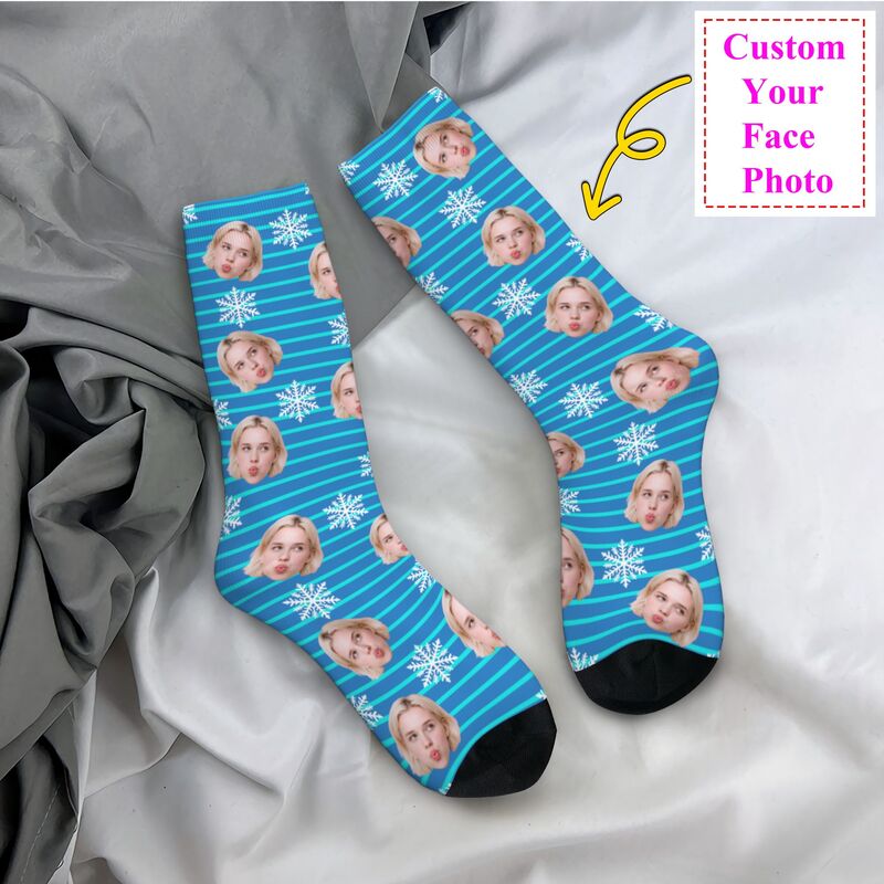 Christmas Face Photo Personali - مراجعة Dress Sock Men وسعره