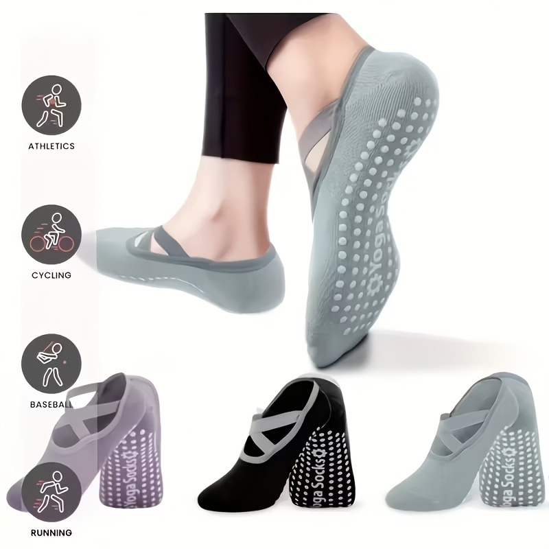 3 Pairs Mixed Color Yoga Socks - مراجعة Grip Sock Yoga وسعره