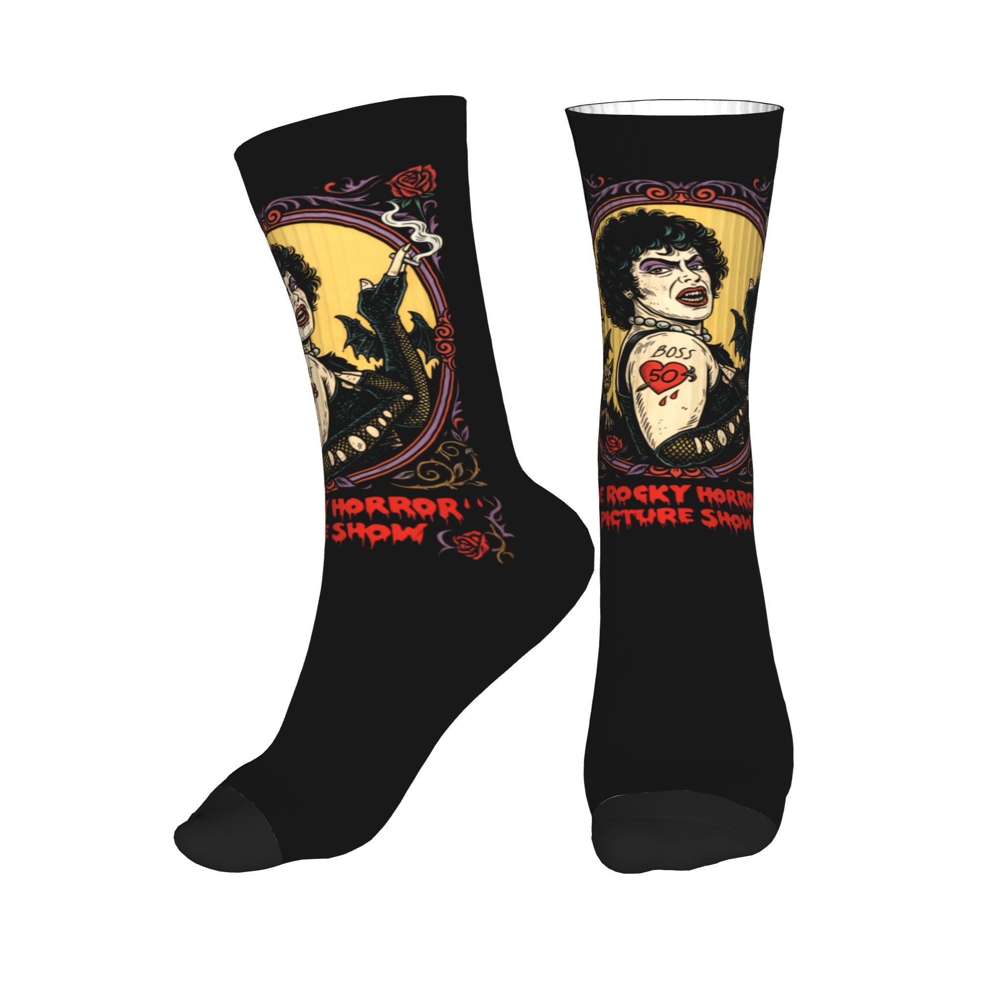 Fun Printed The Rockys Horror  - مراجعة No Show Sock Women وسعره