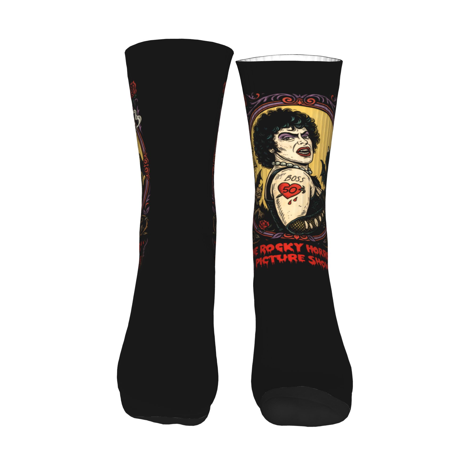 Fun Printed The Rockys Horror  - مراجعة No Show Sock Women وسعره