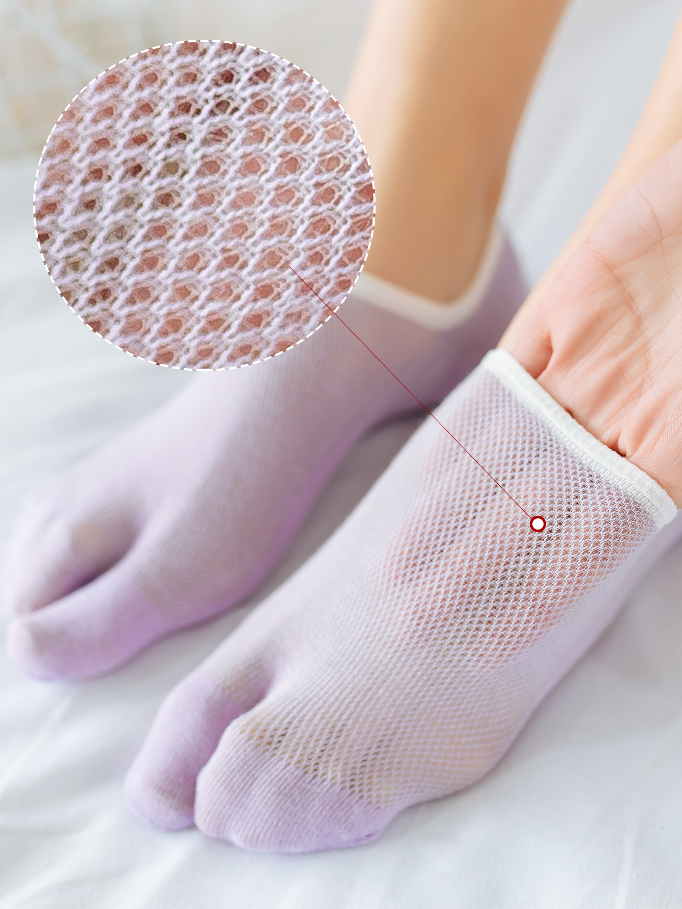 3 Pairs Women's Split-Toe Sock - مراجعة Toe Sock Split وسعره