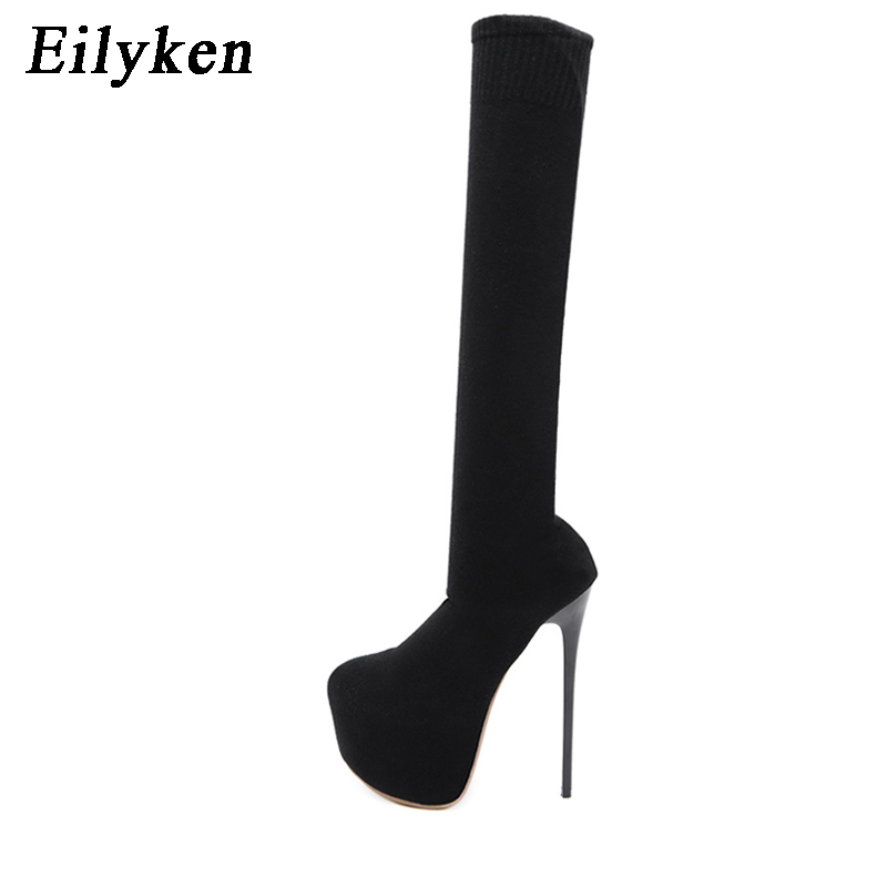 Eilyken Fashion Platform Stret - مراجعة Knee High Sock Women وسعره