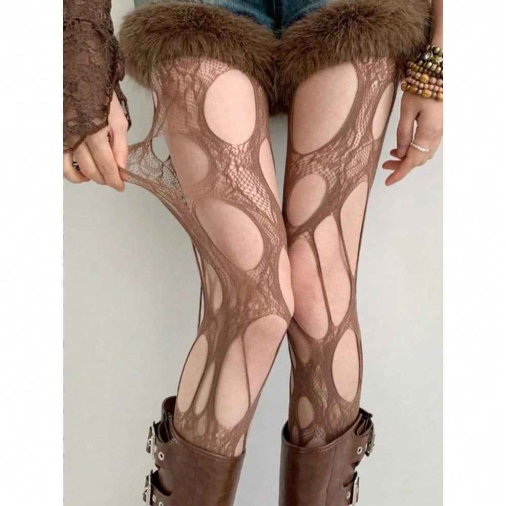Women's Solid Color Cut Out Sh - مراجعة Tights Pantyhose Sheer وسعره