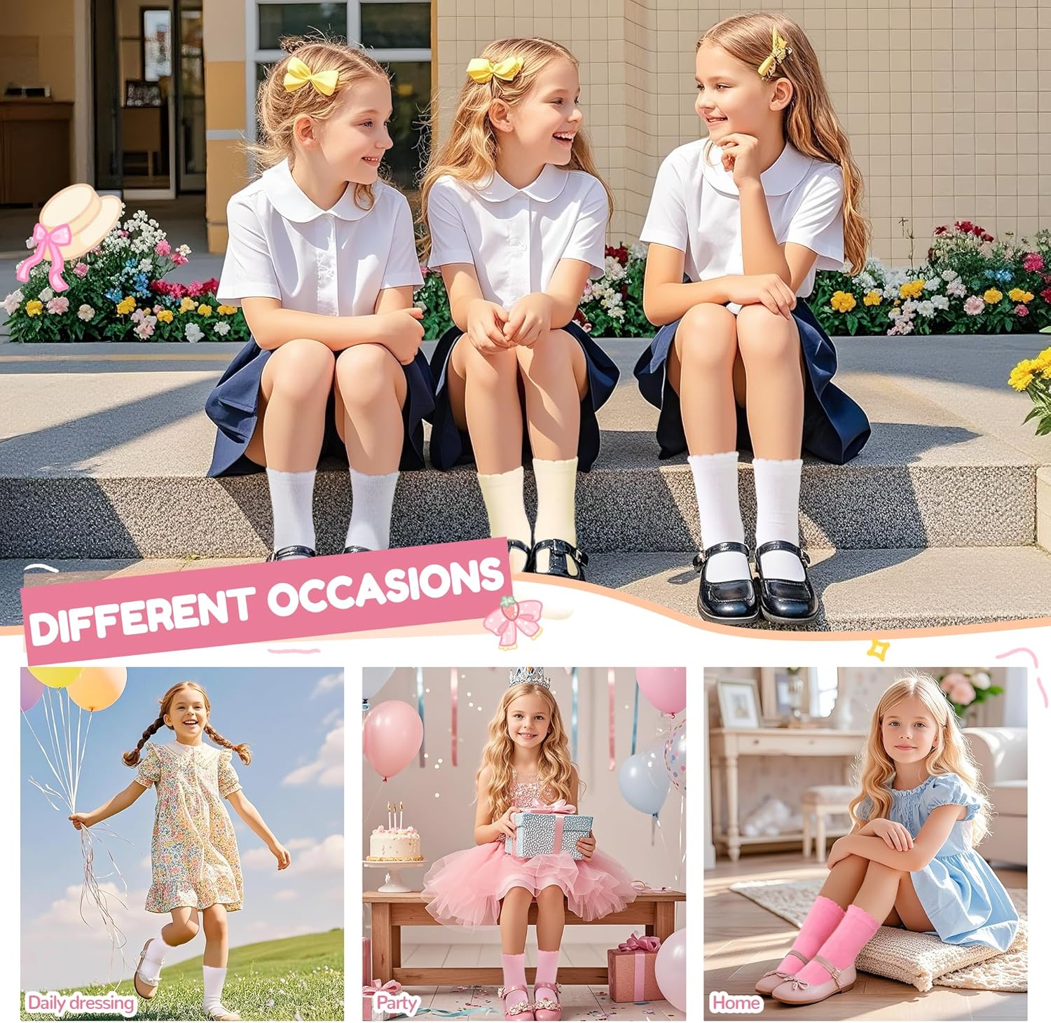 Girls Ruffle Crew Socks Little - مراجعة Silk Sock Bamboo وسعره