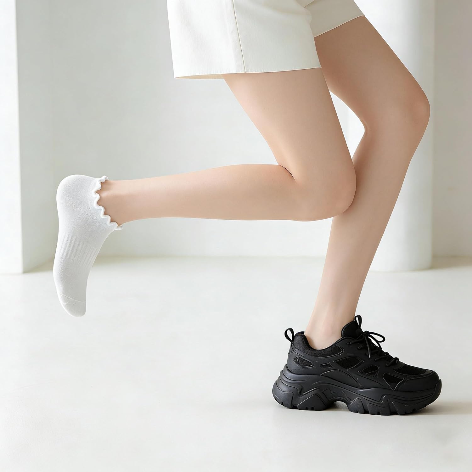 Cute Ruffle Ankle Socks for Wo - مراجعة Silk Sock Bamboo وسعره