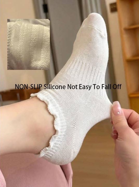 Cute Ruffle Ankle Socks for Wo - مراجعة Silk Sock Bamboo وسعره
