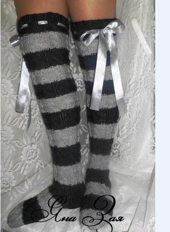 Women Thigh-high Knit Stocking - مراجعة Thigh High Sock Stay Up وسعره