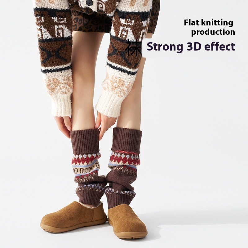 ​Fair Isle Knitted Leg Warmers - مراجعة Boot Sock Slouchy وسعره