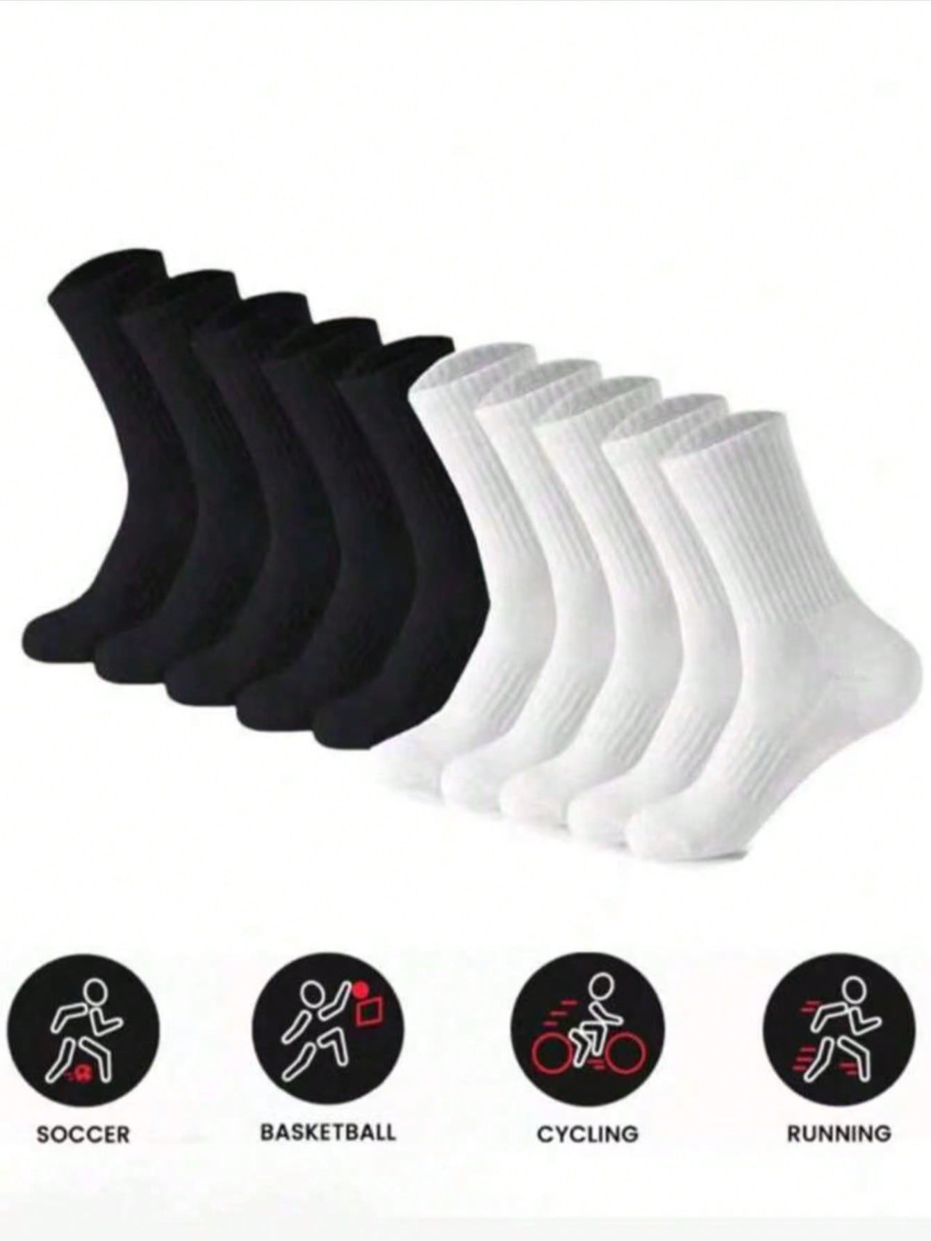 Women's Running Socks Pack, Bl - مراجعة Cotton Crew Sock Pack وسعره