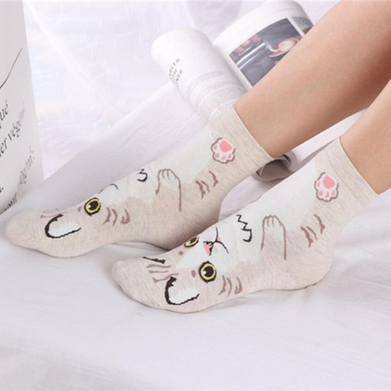 5 Pairs/pack Funny Cartoon Dog - مراجعة Cotton Crew Sock Pack وسعره
