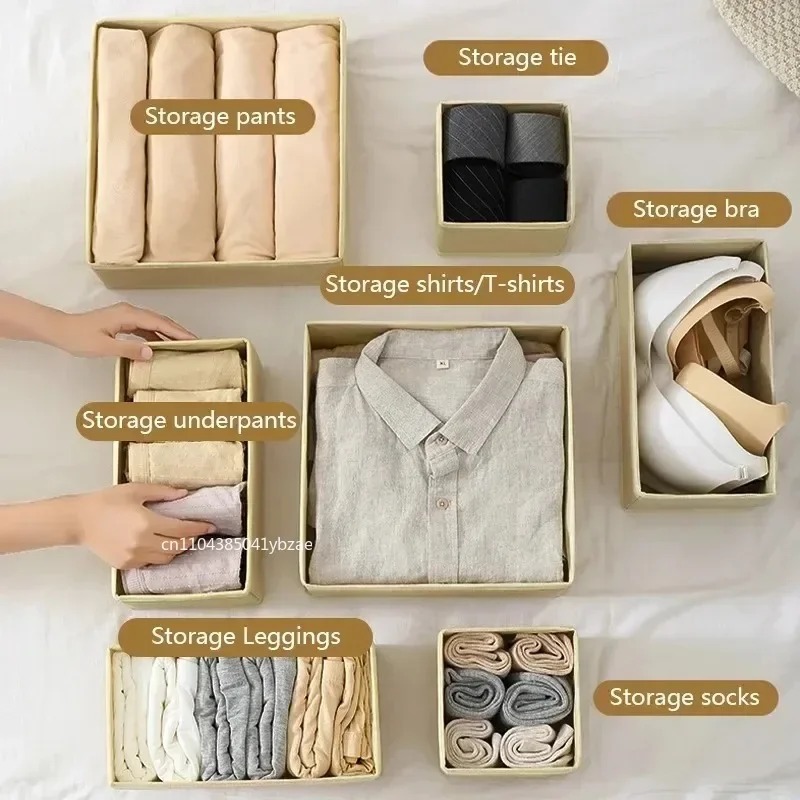 Fabric Underwear Storage Box D - مراجعة Sock Organizer Tray وسعره