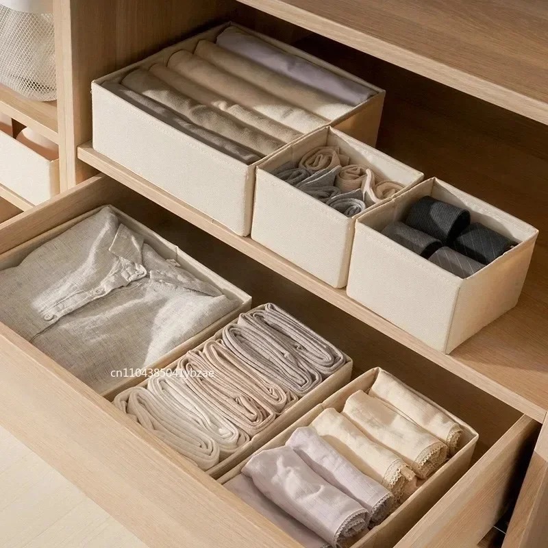 Fabric Underwear Storage Box D - مراجعة Sock Organizer Tray وسعره