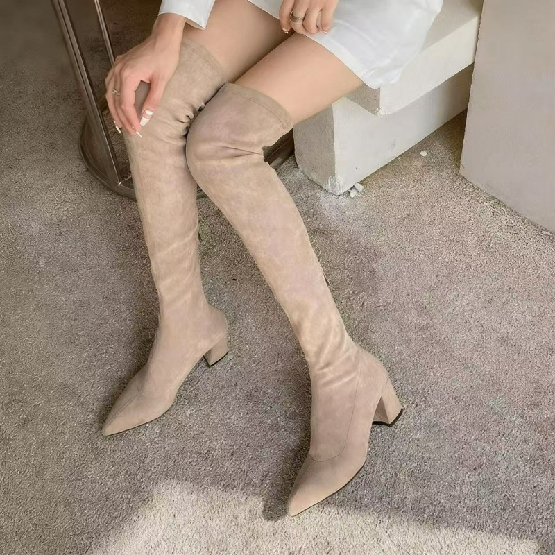 Sexy Women's Boots Pointed Toe - مراجعة Knee High Sock Women وسعره