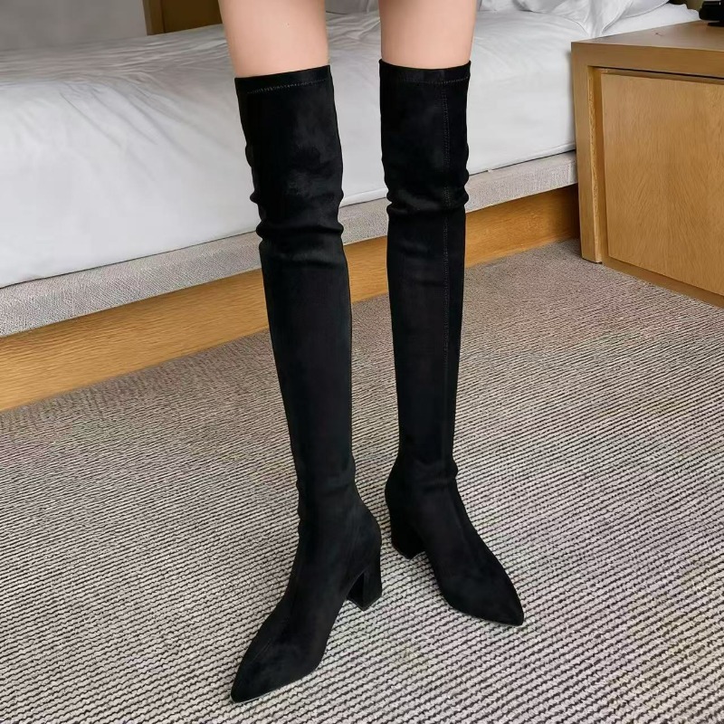 Sexy Women's Boots Pointed Toe - مراجعة Knee High Sock Women وسعره