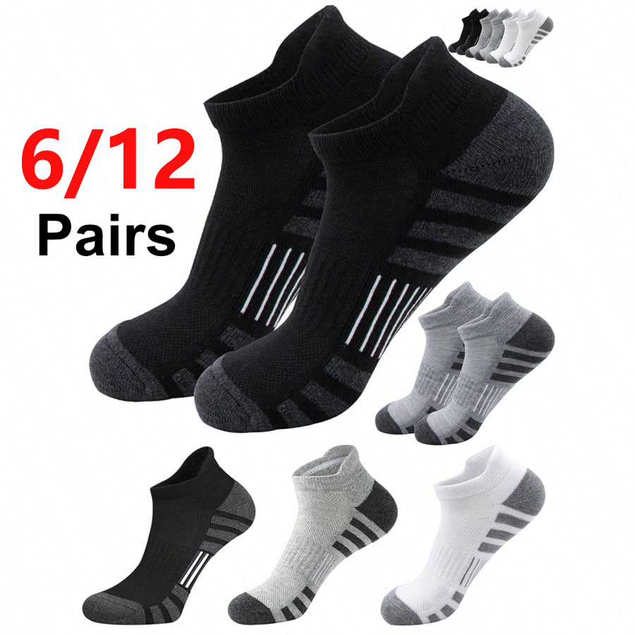6/24 Pairs Cushioned Breathabl - مراجعة Athletic Sock Cushion وسعره