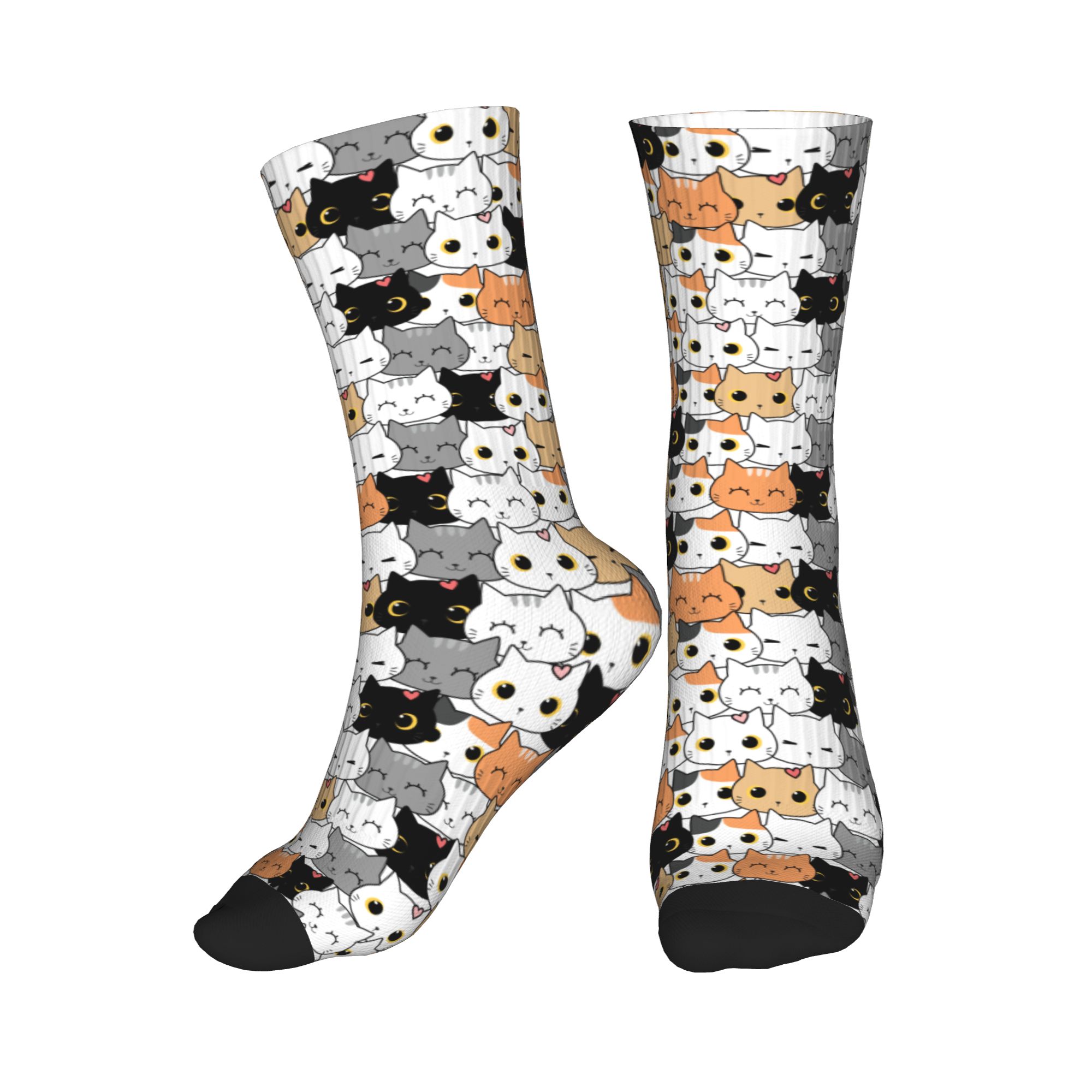 Cute Kitten Cat Doodle Dress S - مراجعة Dress Sock Men وسعره
