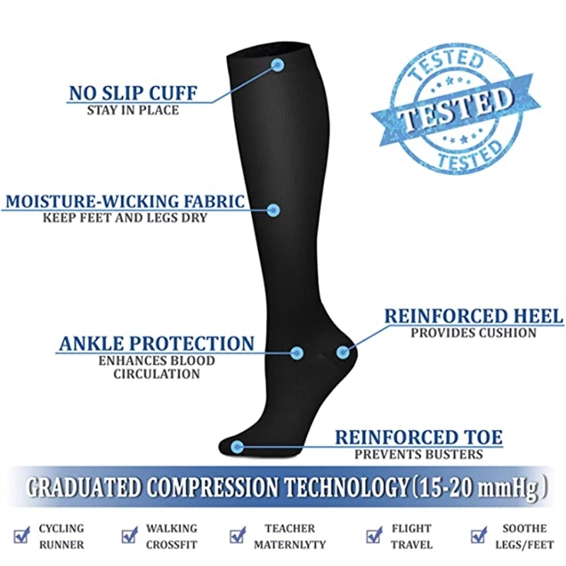S-XXL Compression Socks Men Wo - مراجعة Compression Sock Medical وسعره