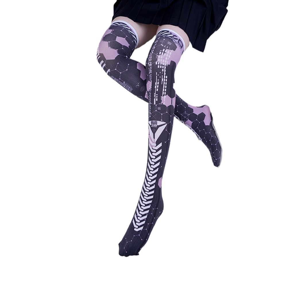 Anime Game Robot AI Mech Stock - مراجعة Knee High Sock Women وسعره