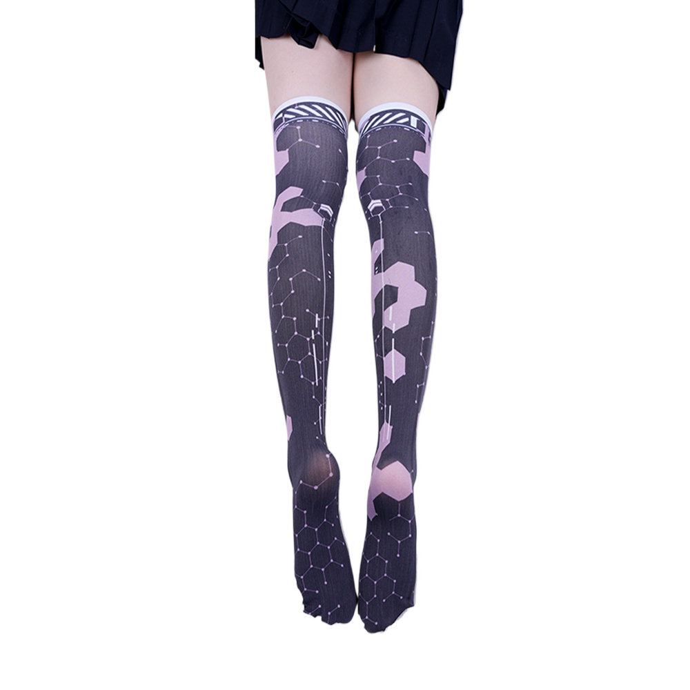 Anime Game Robot AI Mech Stock - مراجعة Knee High Sock Women وسعره