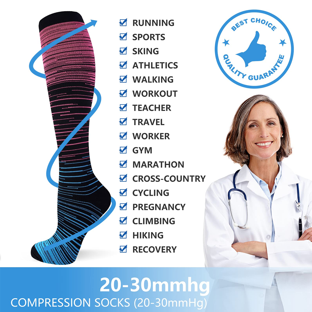 GOMOREON 6Pairs Compression So - مراجعة Compression Sock Medical وسعره