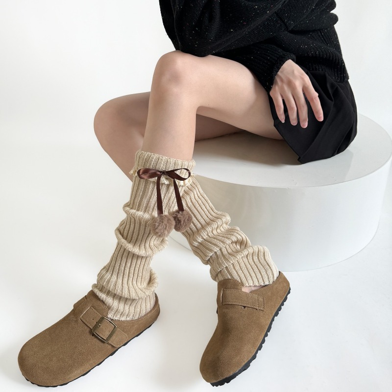 Camel Knit Leg Warmers with Fu - مراجعة Boot Sock Slouchy وسعره