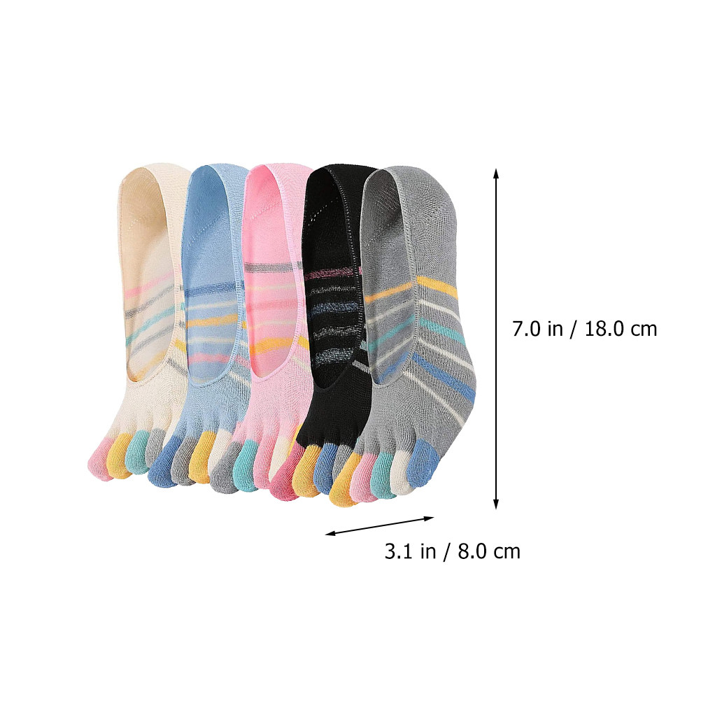 5Pairs Yoga Toe Socks Women Lo - مراجعة Invisibility Sock Loafer وسعره