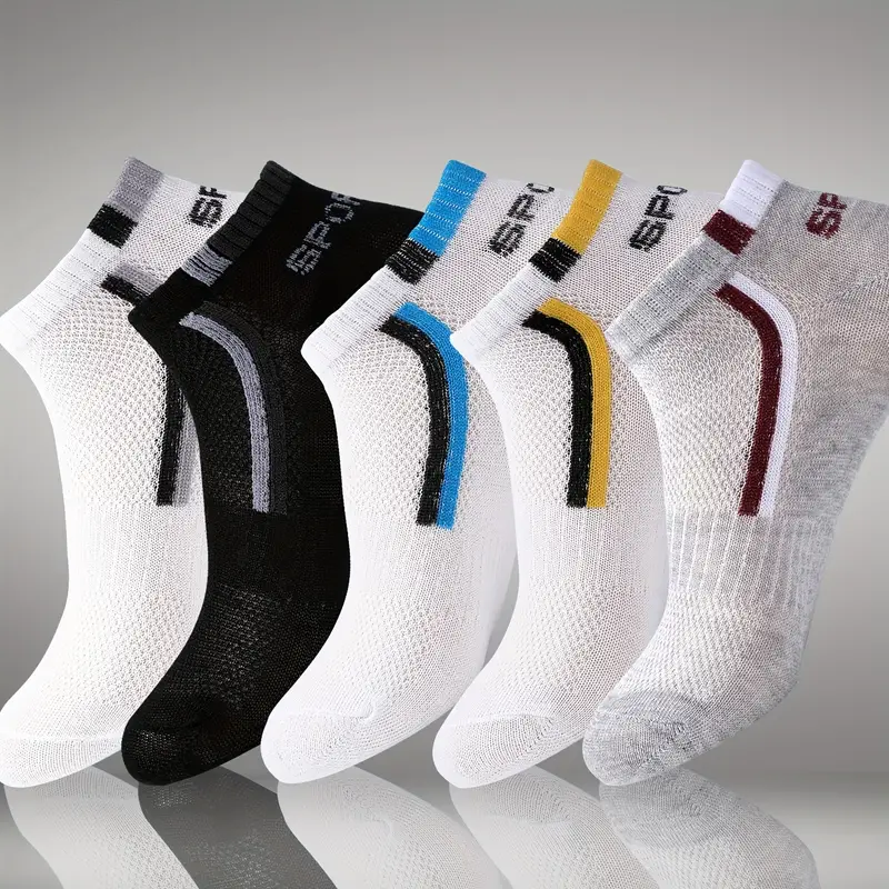 30Pairs Men's Color-block Mesh - مراجعة Ankle Sock Low Cut وسعره