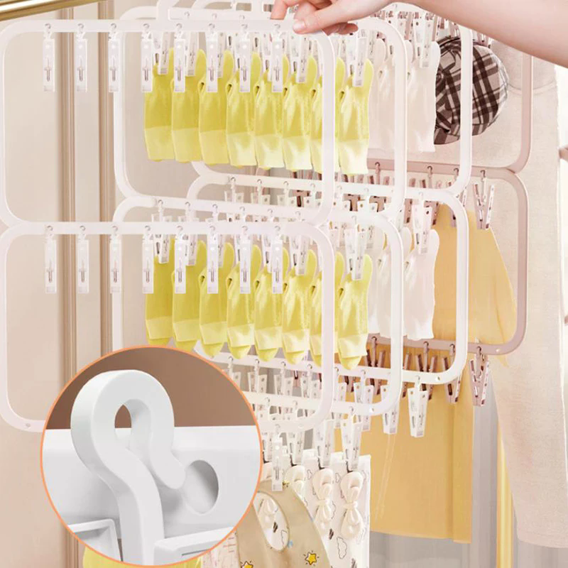 Multi-clip Sock Drying Rack Mu - مراجعة Sock Organizer Tray وسعره